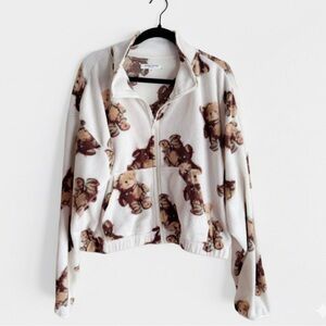 Teddy Bear Christmas Light Sherpa Jacket